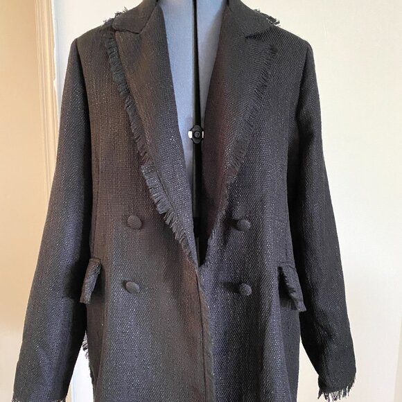 Bishop + Young Frayed Edge Belted Blazer - Picture 7 of 11